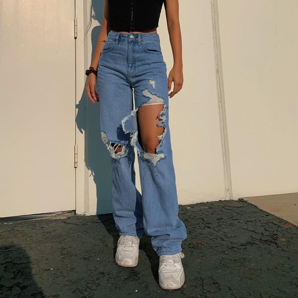 Distressed Jeans Stretch Skinny Jeans